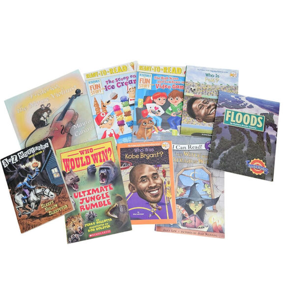 Lot of 9 Young Reader books chapter variety mysteries, soccer, violin, witches - Picture 1 of 9